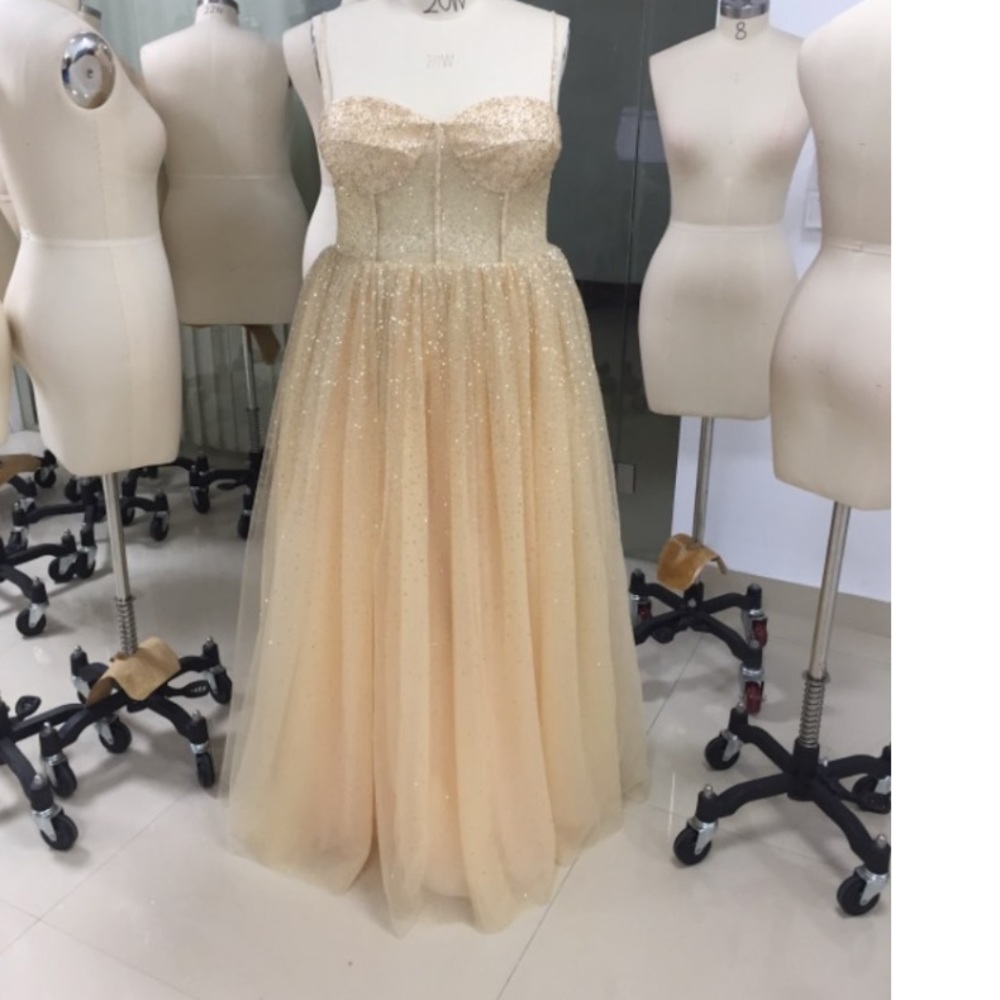 Champagne prom dress